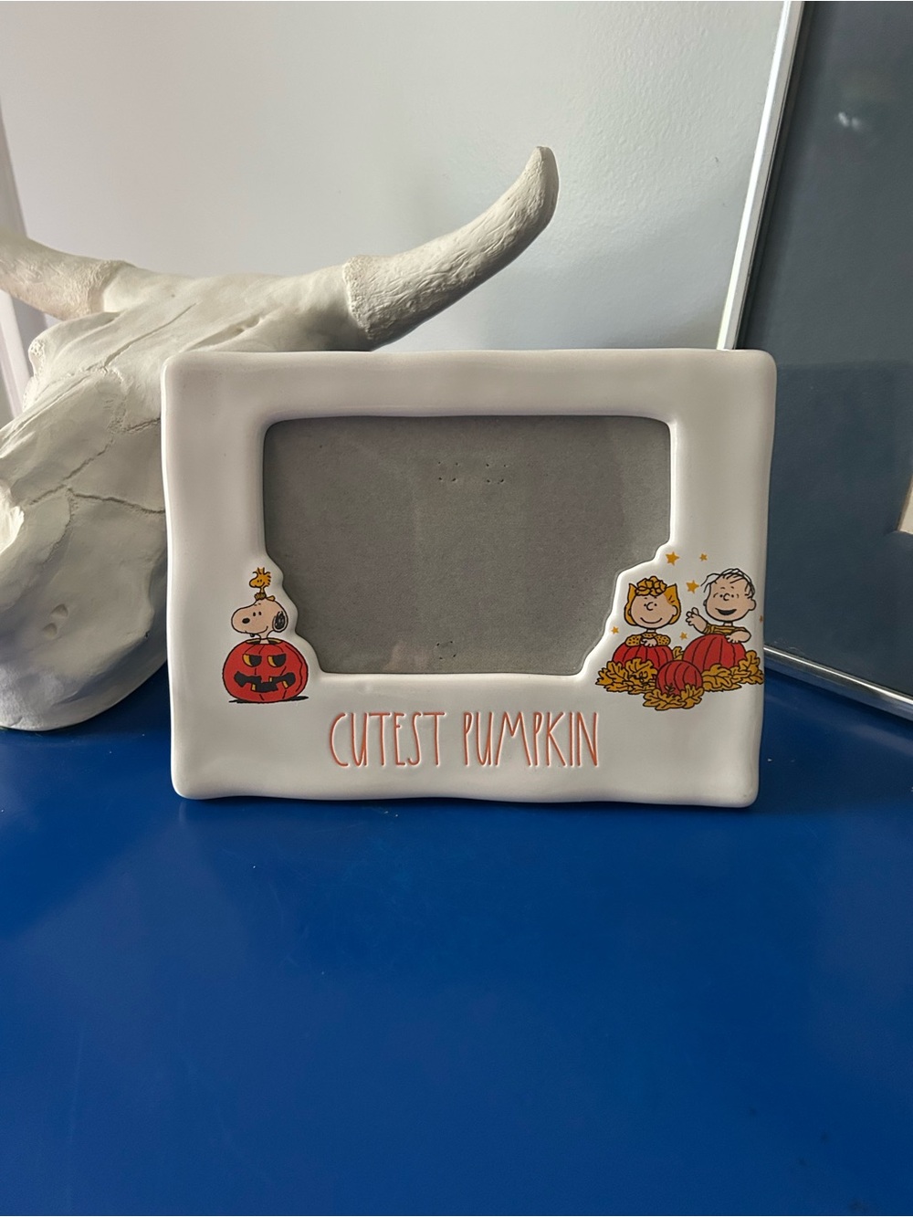 Rae Dunn Peanuts Snoopy Woodstock Pig-Pen Sally Cutest Pumpkin 4x6 Picture Frame